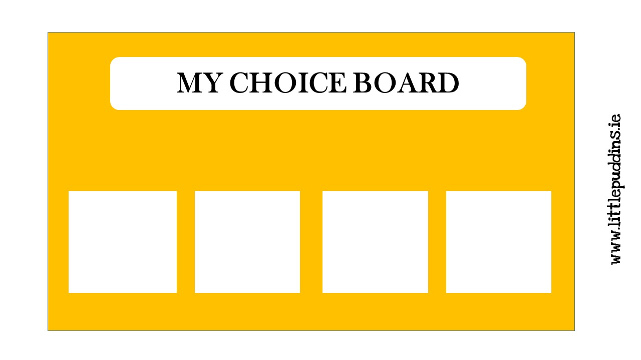 Choice Board Template Free