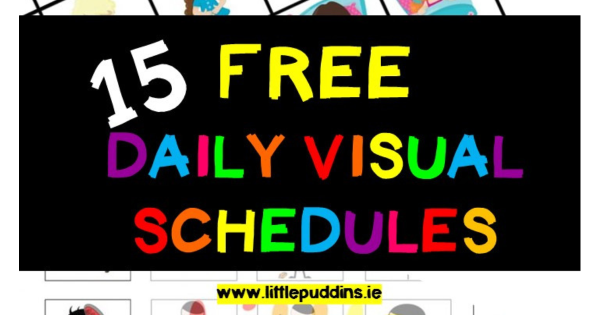 Free Visual Schedules Little Puddins